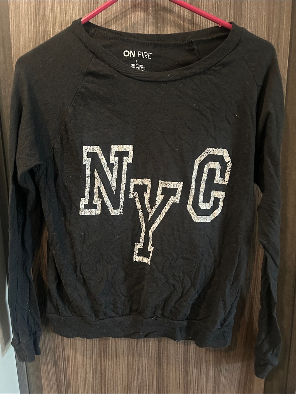 On Fire Black NYC Crewneck Sweater